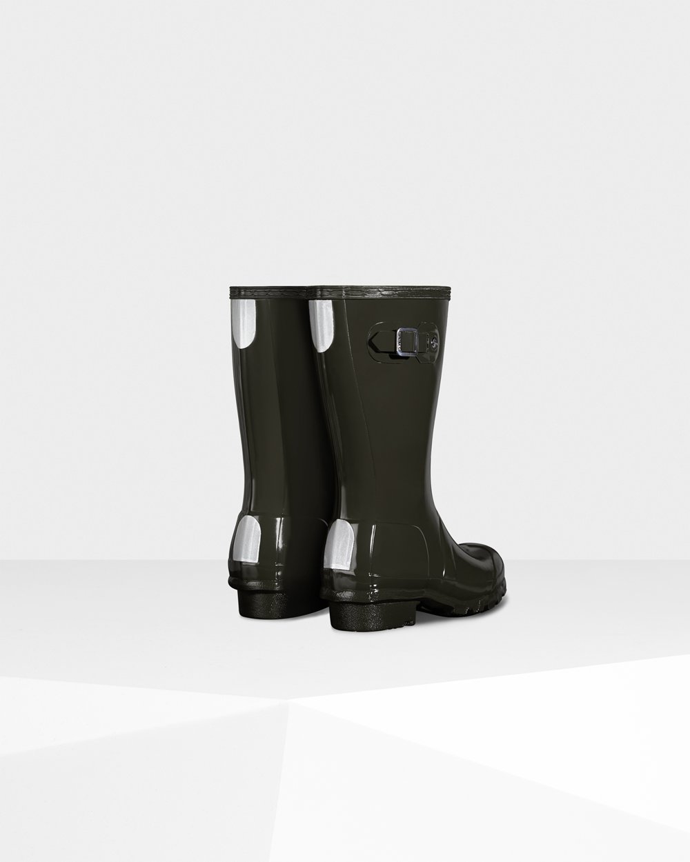 Kids Rain Boots - Hunter Original Big Gloss (58IGQLWNV) - Dark Olive